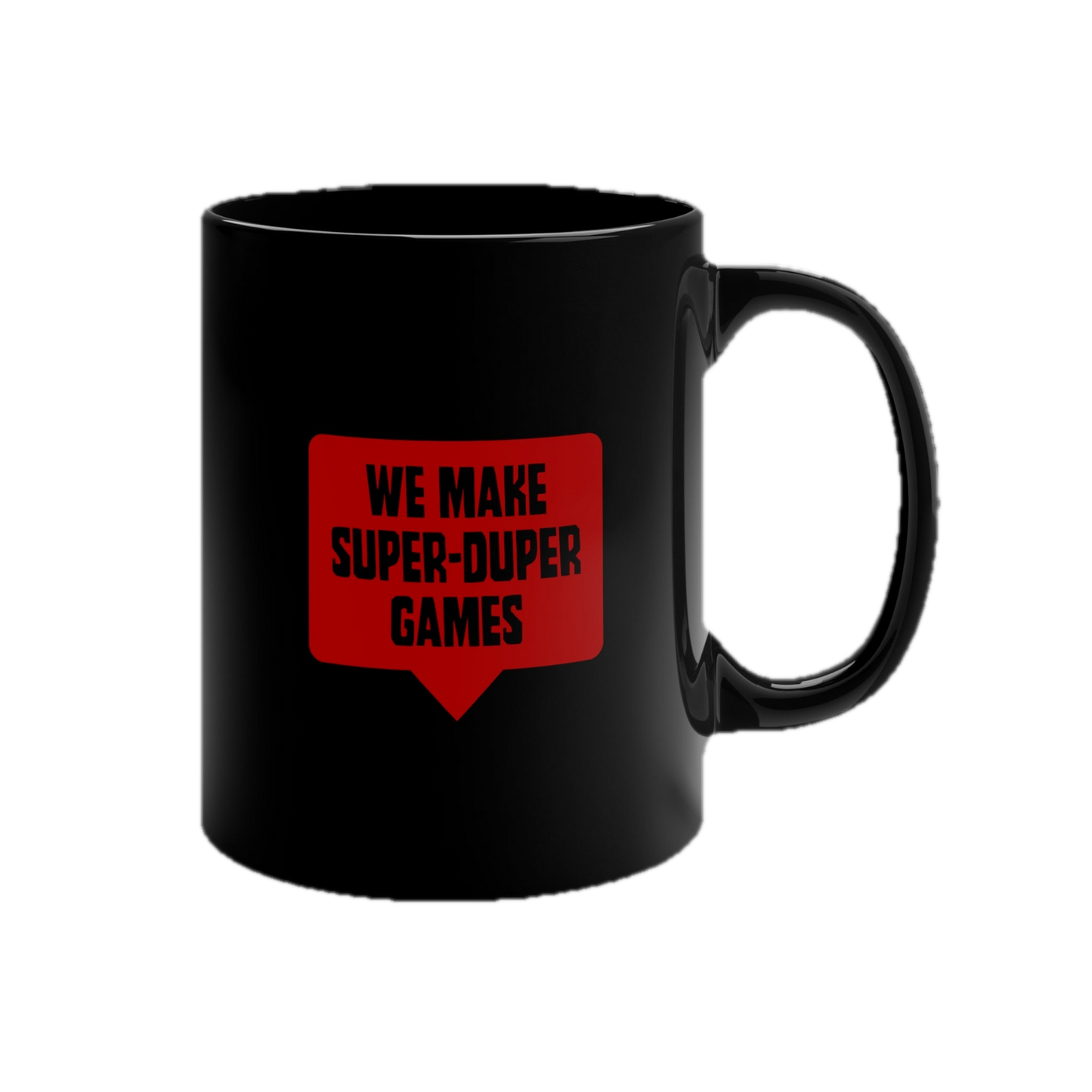 11oz Black Mug on transparent background