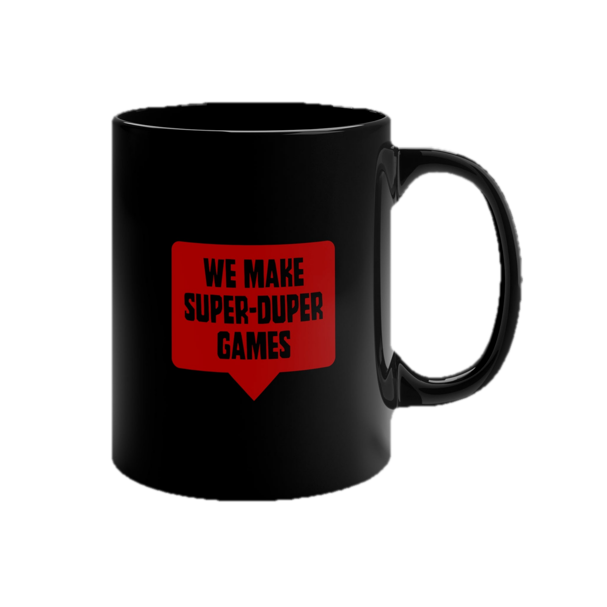 11oz Black Mug on transparent background