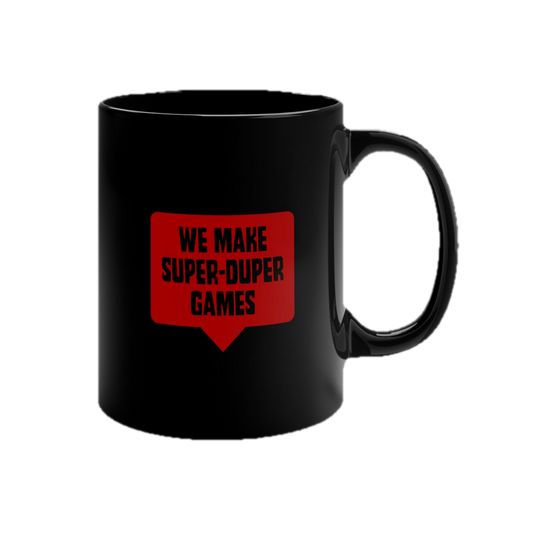 11oz Black Mug on transparent background