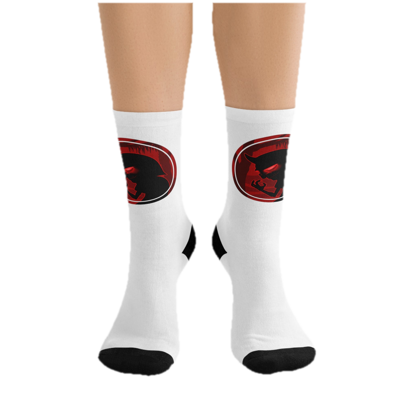 Recycled Poly Socks on transparent background