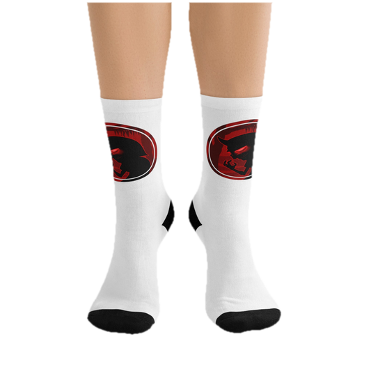 Recycled Poly Socks on transparent background